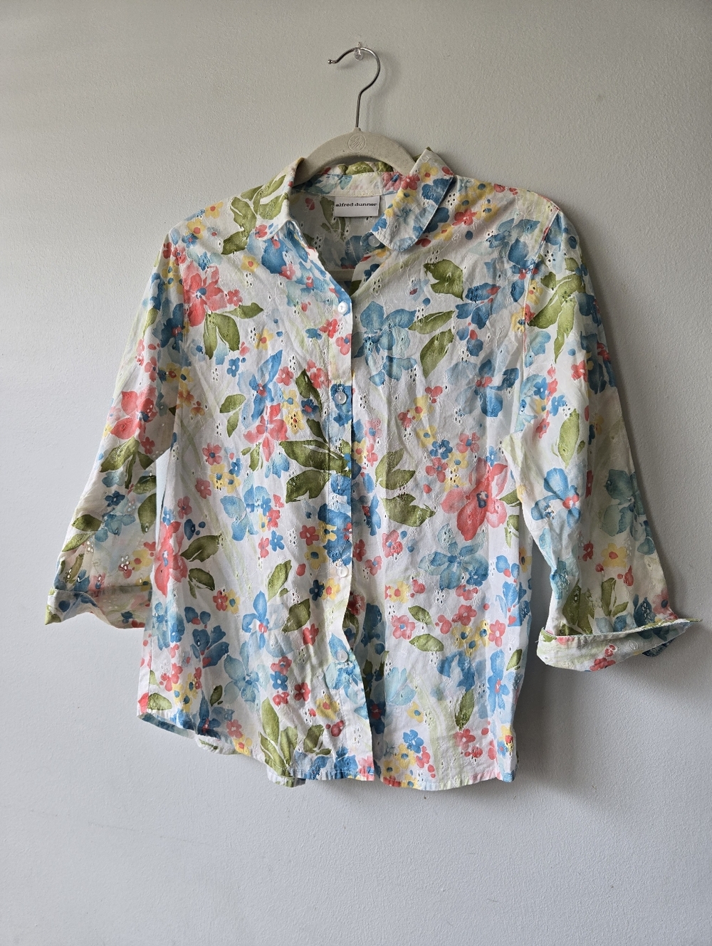 Alfred Dunner Floral 100% Cotton Shirt